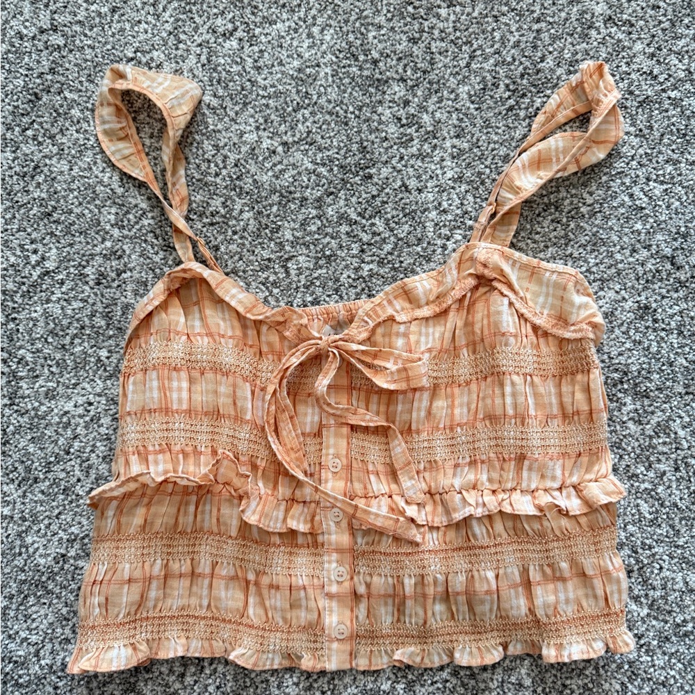 American Eagle Ruffle Crop Top